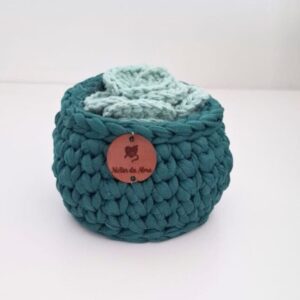 Cachepô de Crochê Verde